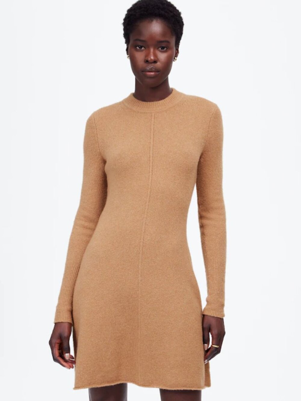 NWT Madewell Sweater Mini Dress Heather Caramel M